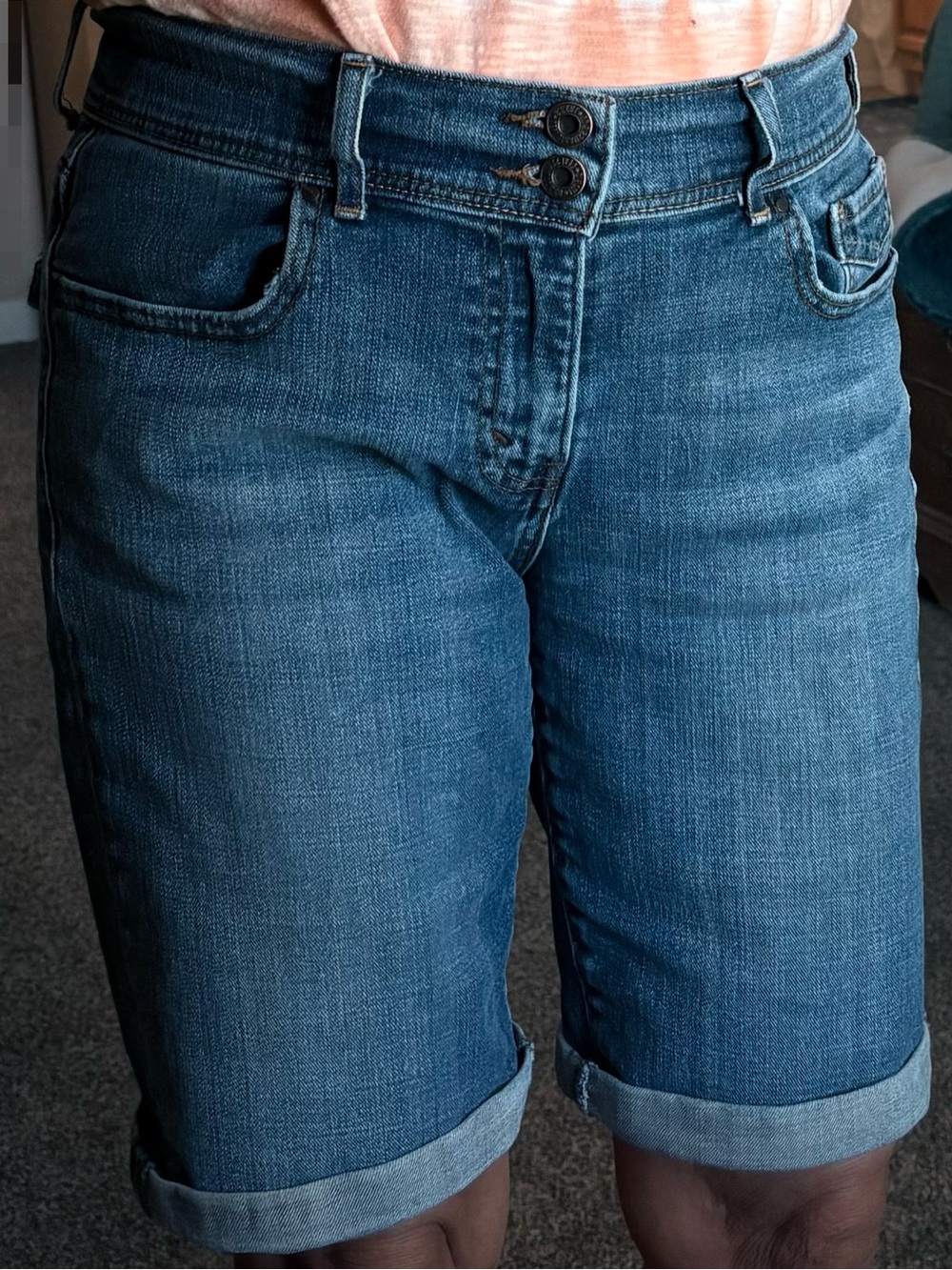 Levi's 515 Dark Wash Denim Bermuda Shorts - Picture 3 of 6